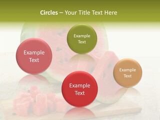A Piece Of Watermelon Sitting On Top Of A Cutting Board PowerPoint Template