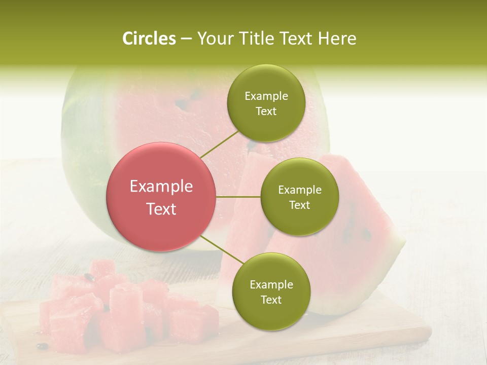 A Piece Of Watermelon Sitting On Top Of A Cutting Board PowerPoint Template