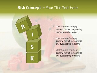 A Piece Of Watermelon Sitting On Top Of A Cutting Board PowerPoint Template