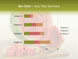 A Piece Of Watermelon Sitting On Top Of A Cutting Board PowerPoint Template