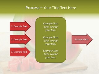 A Piece Of Watermelon Sitting On Top Of A Cutting Board PowerPoint Template