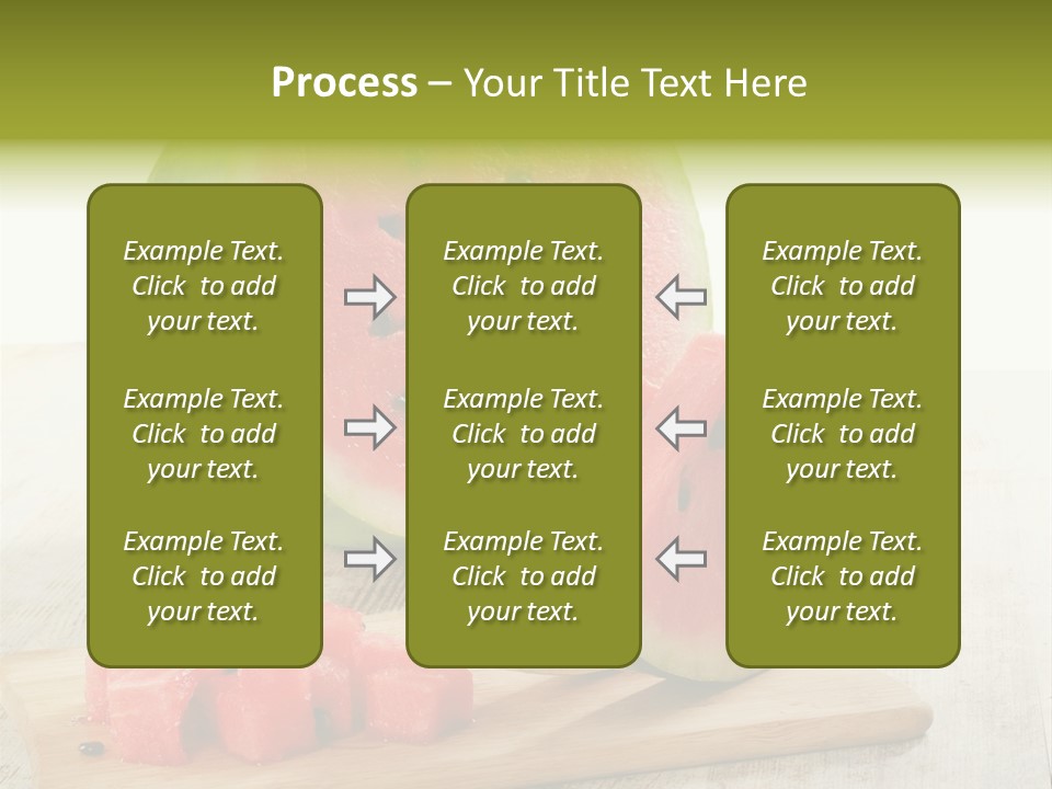 A Piece Of Watermelon Sitting On Top Of A Cutting Board PowerPoint Template