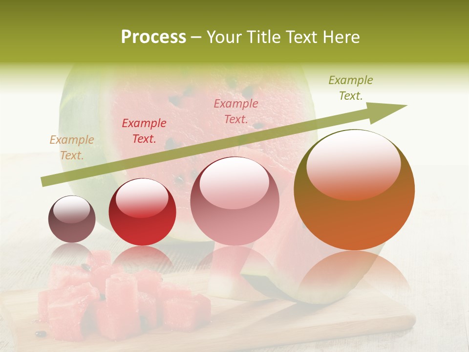 A Piece Of Watermelon Sitting On Top Of A Cutting Board PowerPoint Template