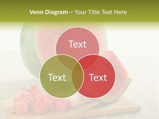 A Piece Of Watermelon Sitting On Top Of A Cutting Board PowerPoint Template