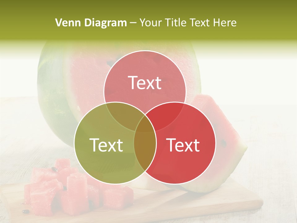 A Piece Of Watermelon Sitting On Top Of A Cutting Board PowerPoint Template
