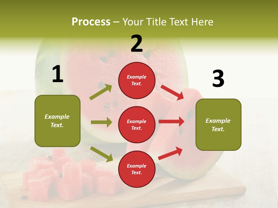 A Piece Of Watermelon Sitting On Top Of A Cutting Board PowerPoint Template