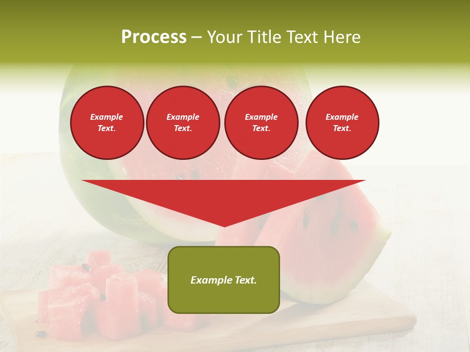 A Piece Of Watermelon Sitting On Top Of A Cutting Board PowerPoint Template