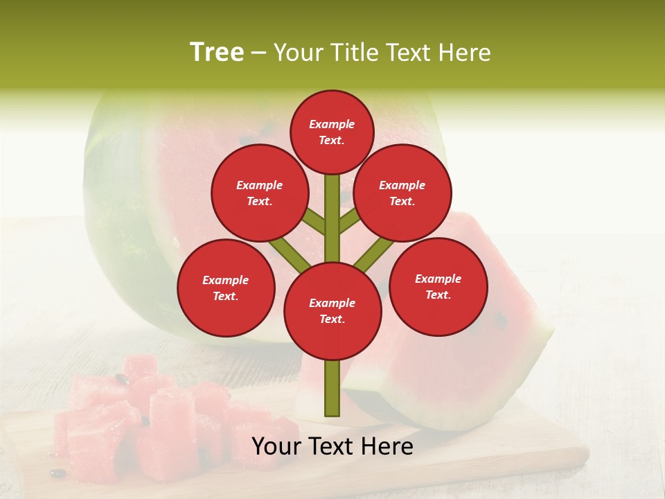 A Piece Of Watermelon Sitting On Top Of A Cutting Board PowerPoint Template