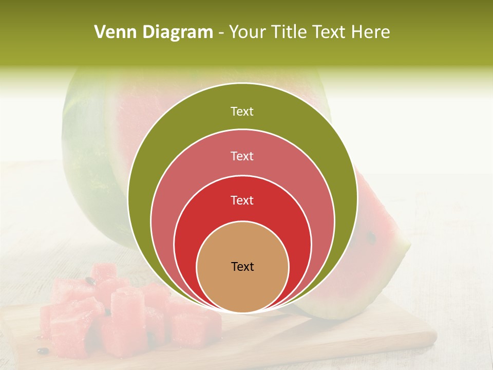 A Piece Of Watermelon Sitting On Top Of A Cutting Board PowerPoint Template