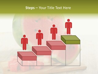 A Piece Of Watermelon Sitting On Top Of A Cutting Board PowerPoint Template