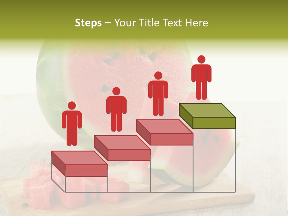 A Piece Of Watermelon Sitting On Top Of A Cutting Board PowerPoint Template
