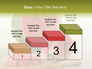 A Piece Of Watermelon Sitting On Top Of A Cutting Board PowerPoint Template