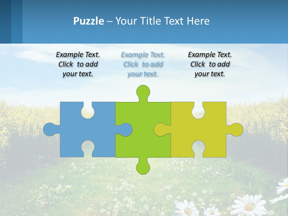 A Field Of Flowers With The Sun In The Background PowerPoint Template