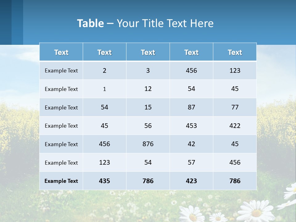 A Field Of Flowers With The Sun In The Background PowerPoint Template
