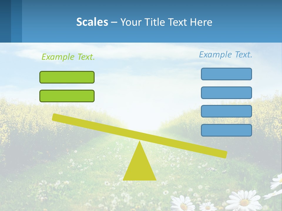 A Field Of Flowers With The Sun In The Background PowerPoint Template