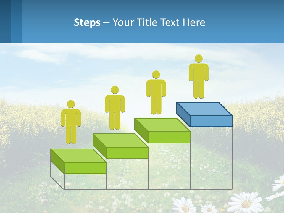 A Field Of Flowers With The Sun In The Background PowerPoint Template