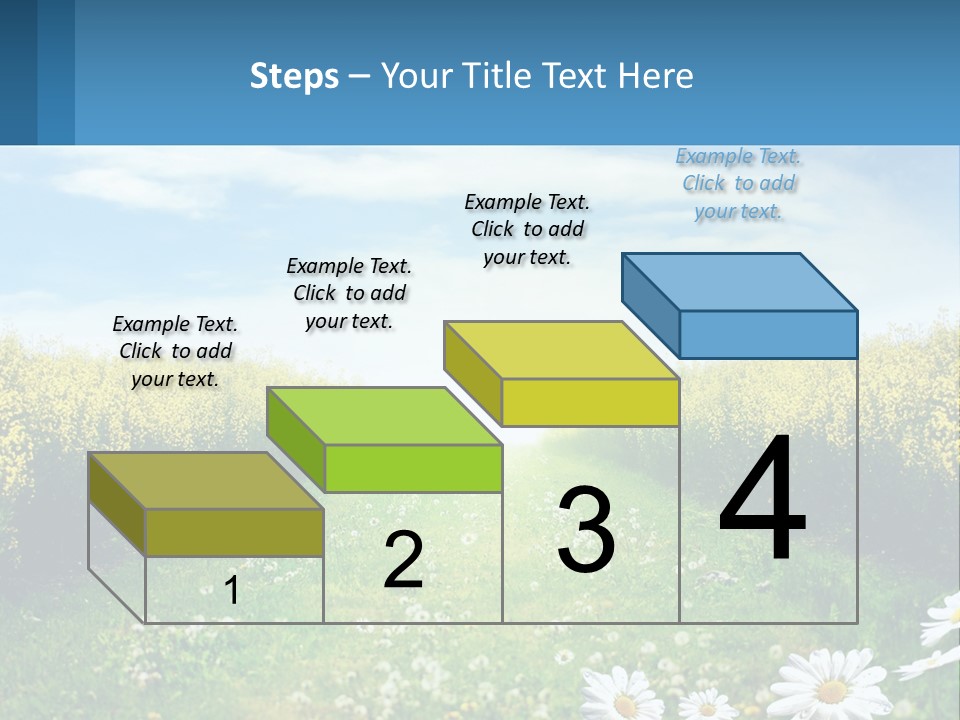 A Field Of Flowers With The Sun In The Background PowerPoint Template