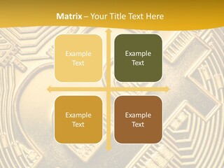 A Golden Powerpoint Presentation Is Shown PowerPoint Template