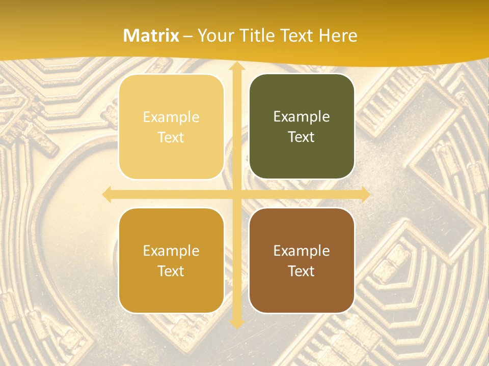 A Golden Powerpoint Presentation Is Shown PowerPoint Template