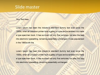 A Golden Powerpoint Presentation Is Shown PowerPoint Template