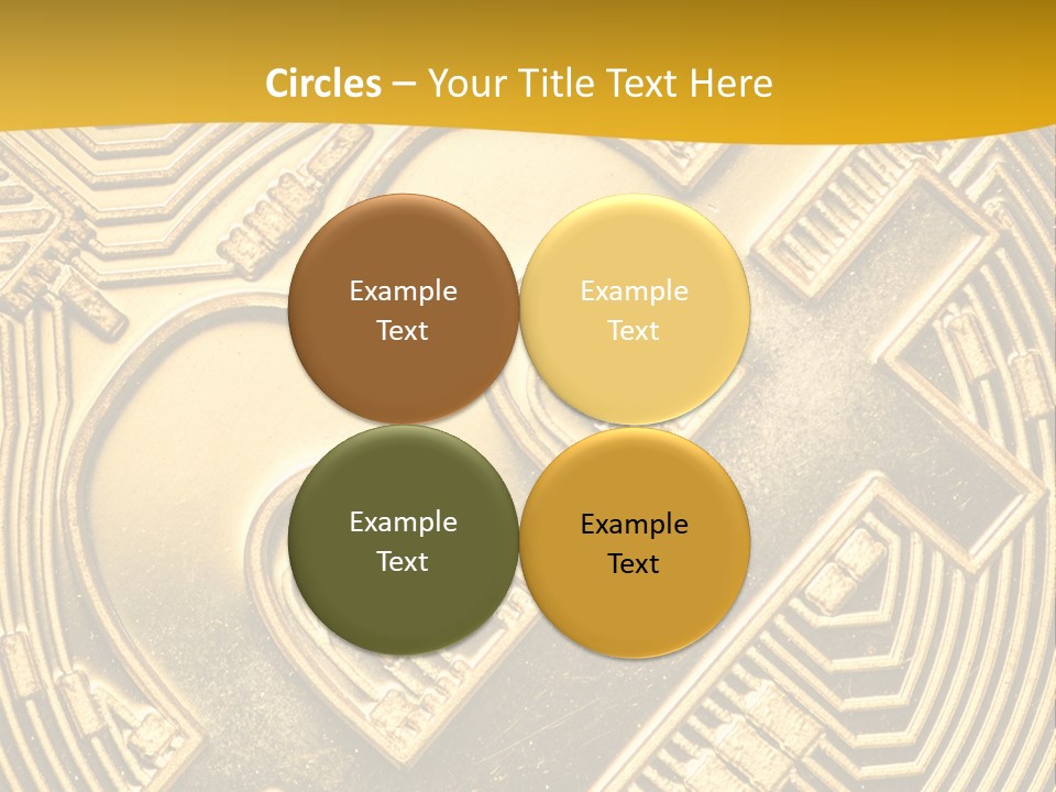 A Golden Powerpoint Presentation Is Shown PowerPoint Template