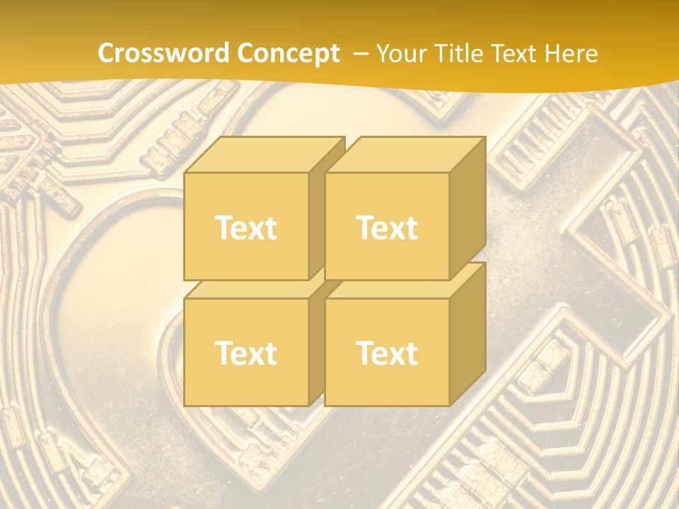 A Golden Powerpoint Presentation Is Shown PowerPoint Template