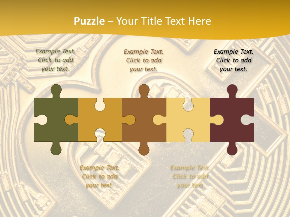 A Golden Powerpoint Presentation Is Shown PowerPoint Template