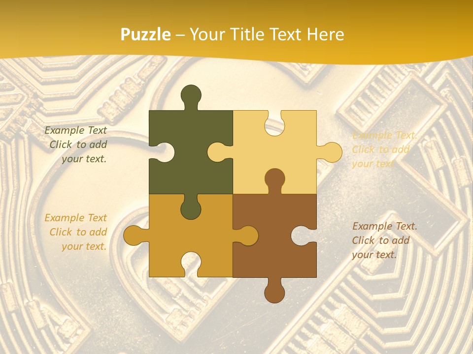 A Golden Powerpoint Presentation Is Shown PowerPoint Template