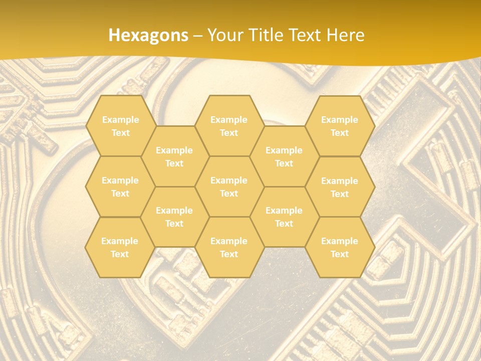 A Golden Powerpoint Presentation Is Shown PowerPoint Template