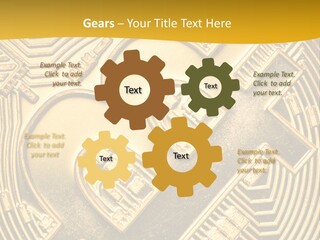 A Golden Powerpoint Presentation Is Shown PowerPoint Template