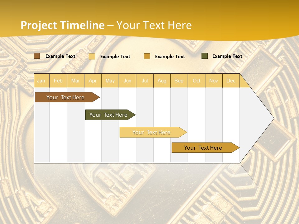A Golden Powerpoint Presentation Is Shown PowerPoint Template