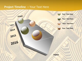 A Golden Powerpoint Presentation Is Shown PowerPoint Template