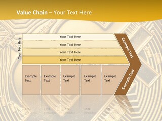 A Golden Powerpoint Presentation Is Shown PowerPoint Template