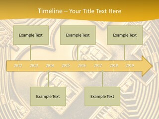 A Golden Powerpoint Presentation Is Shown PowerPoint Template