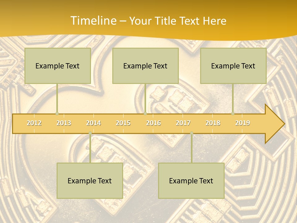 A Golden Powerpoint Presentation Is Shown PowerPoint Template
