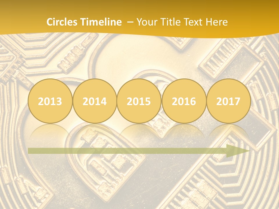 A Golden Powerpoint Presentation Is Shown PowerPoint Template