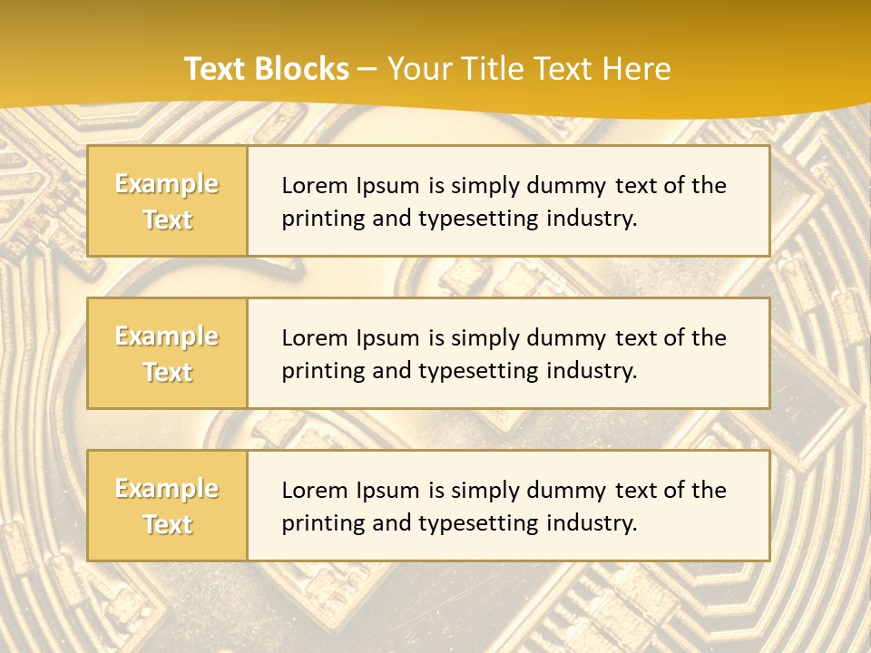 A Golden Powerpoint Presentation Is Shown PowerPoint Template