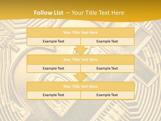 A Golden Powerpoint Presentation Is Shown PowerPoint Template