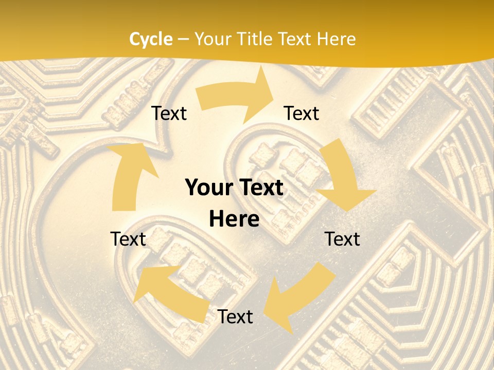 A Golden Powerpoint Presentation Is Shown PowerPoint Template