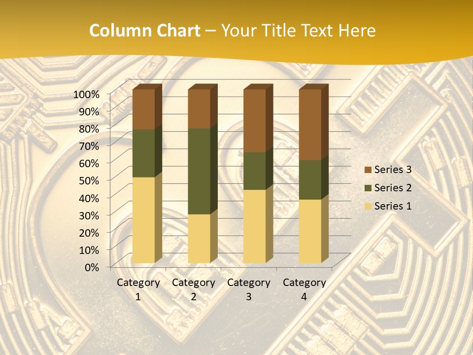 A Golden Powerpoint Presentation Is Shown PowerPoint Template