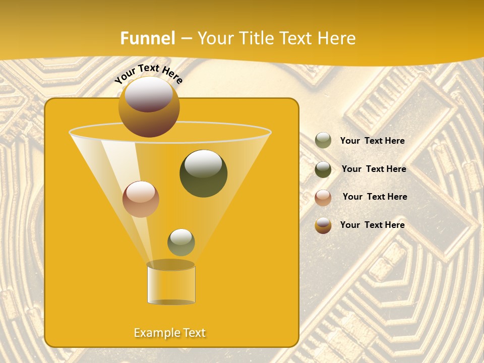 A Golden Powerpoint Presentation Is Shown PowerPoint Template
