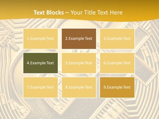 A Golden Powerpoint Presentation Is Shown PowerPoint Template