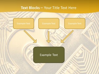 A Golden Powerpoint Presentation Is Shown PowerPoint Template