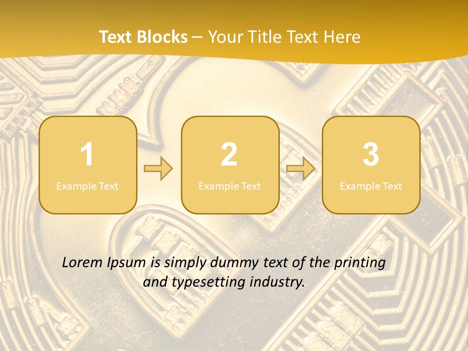 A Golden Powerpoint Presentation Is Shown PowerPoint Template