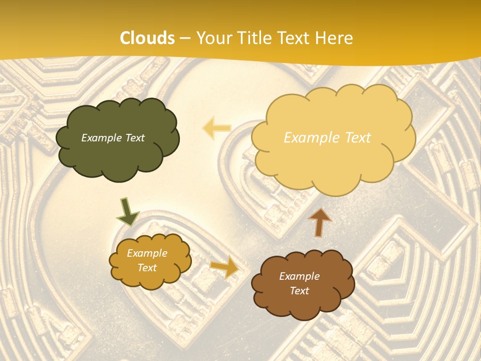 A Golden Powerpoint Presentation Is Shown PowerPoint Template