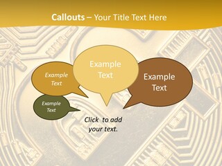 A Golden Powerpoint Presentation Is Shown PowerPoint Template