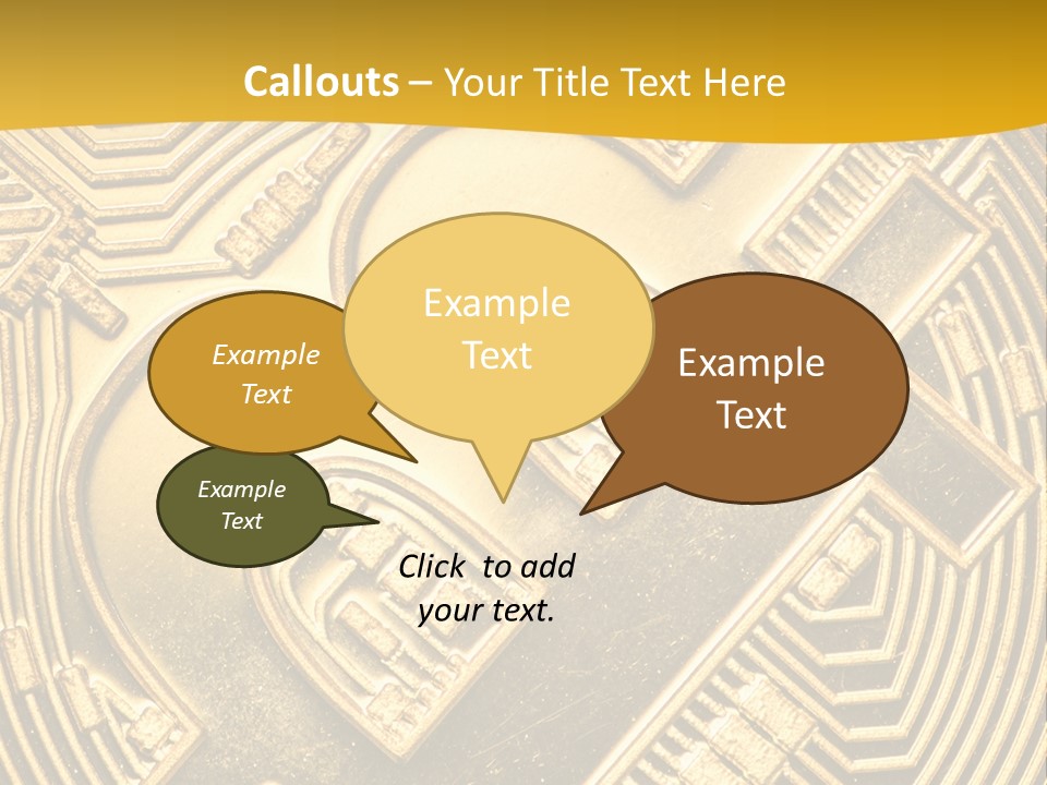 A Golden Powerpoint Presentation Is Shown PowerPoint Template