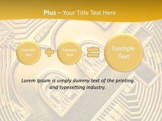 A Golden Powerpoint Presentation Is Shown PowerPoint Template