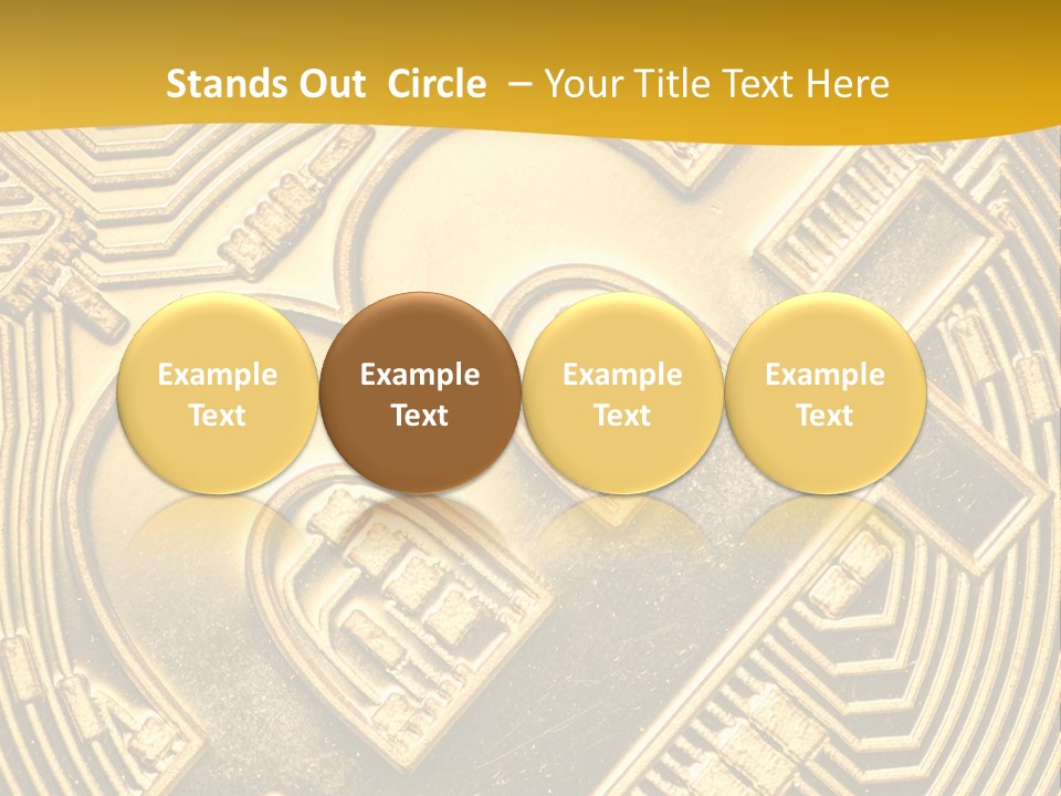 A Golden Powerpoint Presentation Is Shown PowerPoint Template
