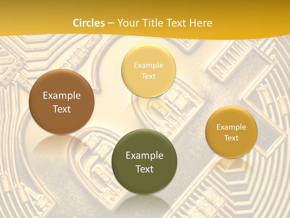 A Golden Powerpoint Presentation Is Shown PowerPoint Template